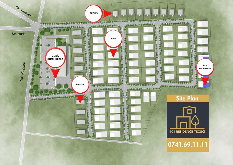 Casă P+1 cu 4 Camere |  Direct Dezvoltator | 101 Residence Tecuci