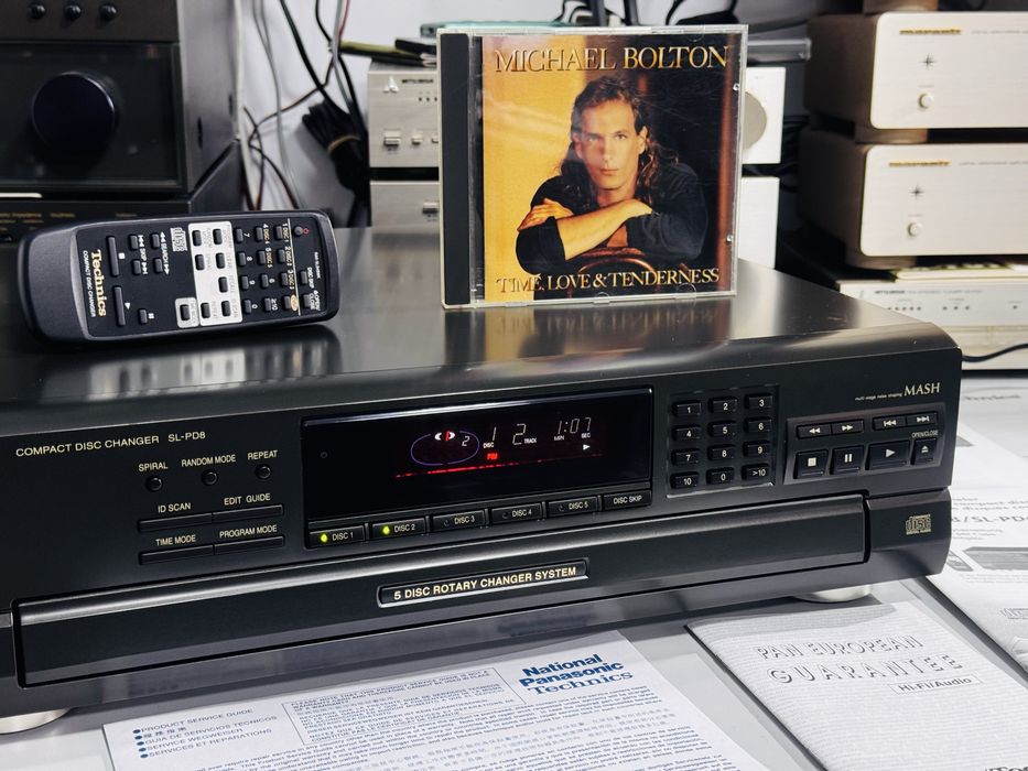 CD-player TECHNICS SL-PD8,5 disc changer,telecomandă+manuale