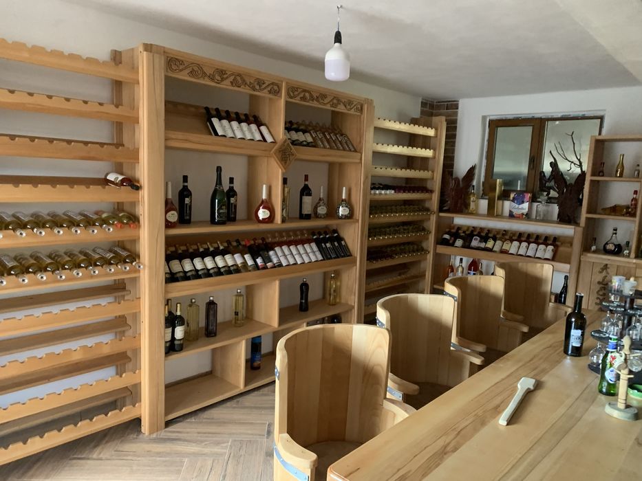 Rafturi/Suporturi sticle din lemn masiv