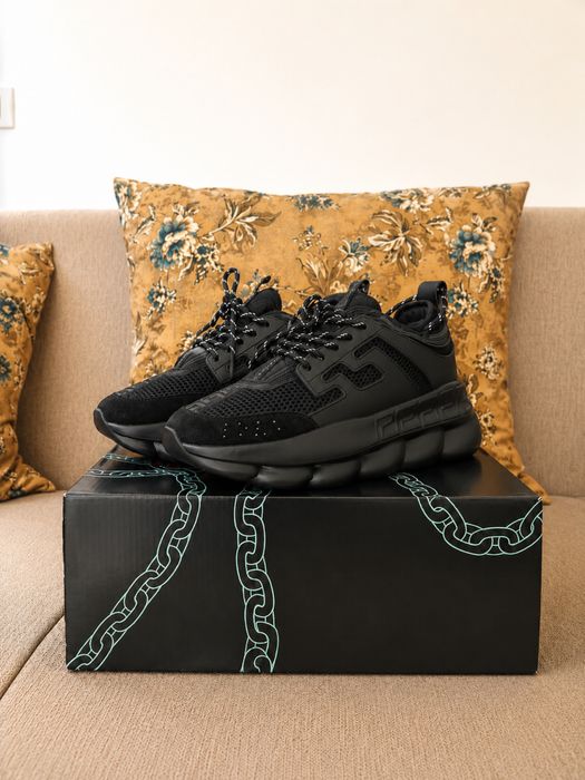 Adidasi Versace Chain Reaction Black Edition