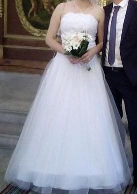 булчинска рокля в отлично състояние+воал