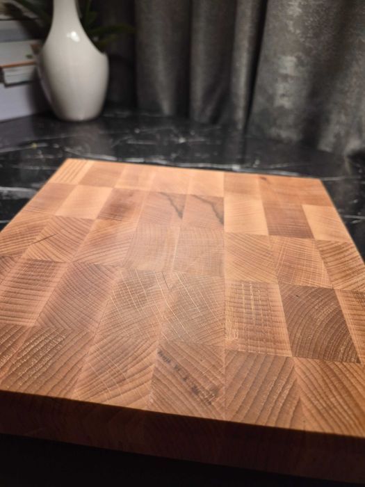 Tocator de bucatarie, end grain,  lemn natural de fag, homemade