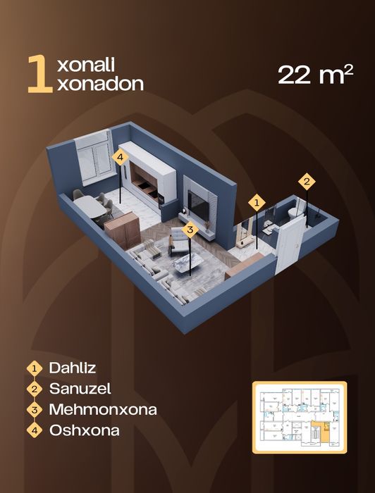 Yangi Qoyliq-2 loyihasidan katlavan narhda honadonlar