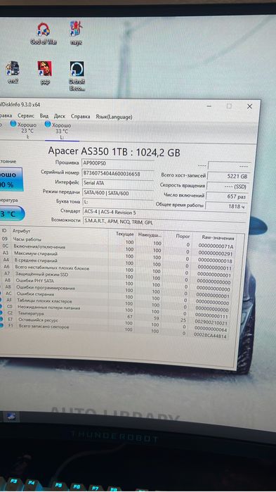 SSD 1tb Apacer SATA 1000gb