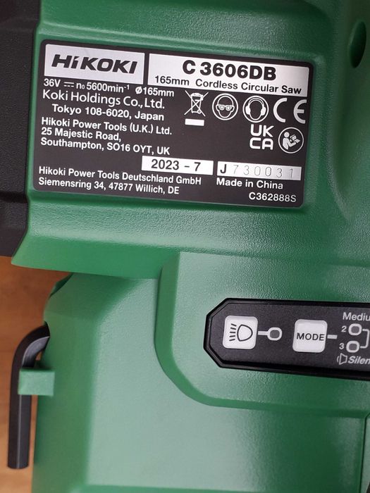 Promotie Corp nou Ferăstrău circular HIKOKI C3606DB 36V 66mm 165mm