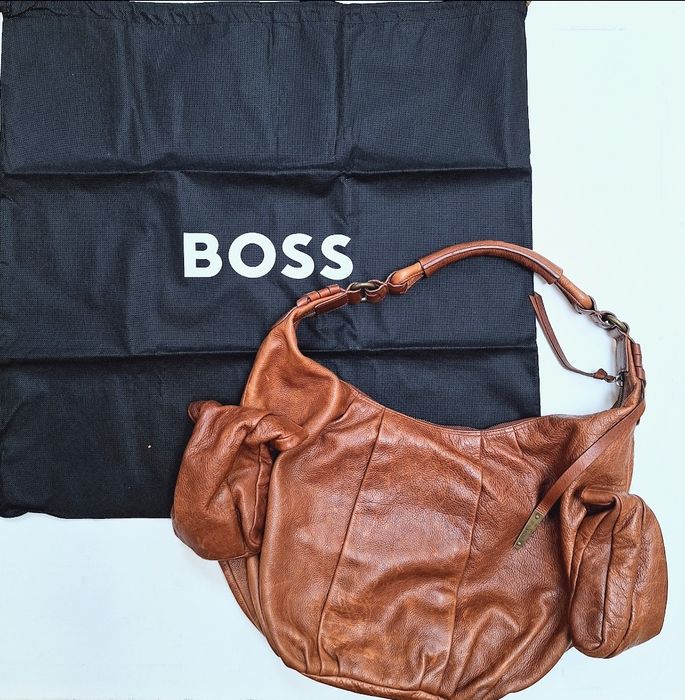 Hugo Boss голяма кожена чанта