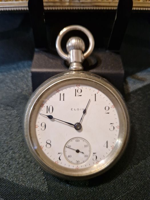 Топ-Уникален антикварен  американски джобен часовник ELGIN