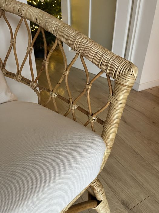 Fotoliu scaun ratan cu perne Ikea