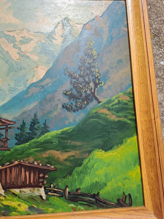 talou pictura pe pfl 71/57 cm semnat Erich K Plank datat 1941