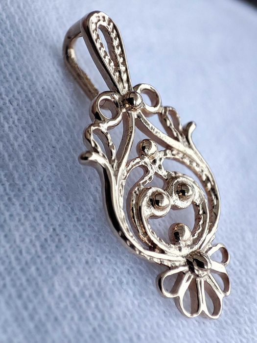 Pandantiv Aur retro 583 14K Rusia Rusesc Traditional Aur Rusesc Unicat