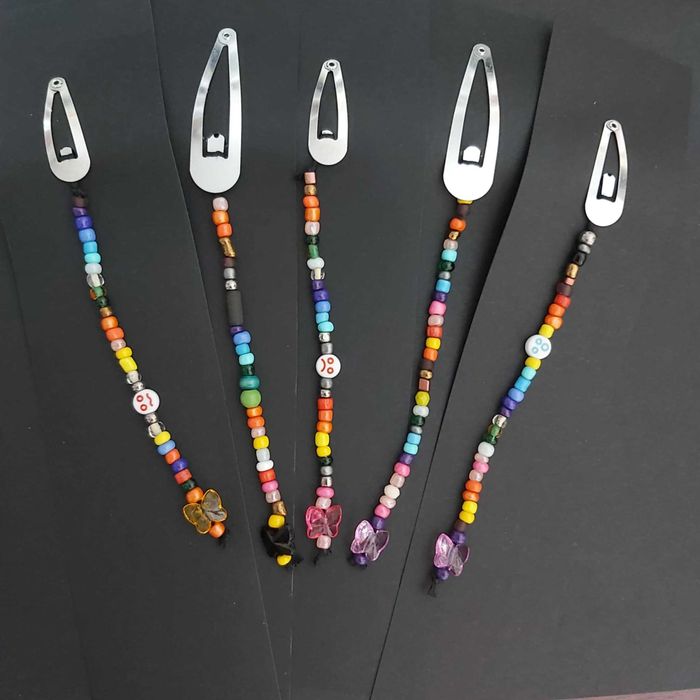 Clame păr cu mărgele, mărțișor