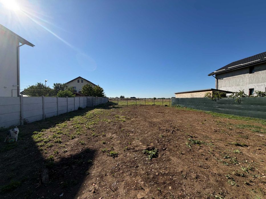 Teren 407 mp Berceni, str. Câmpului – împrejmuit, utilități la lot