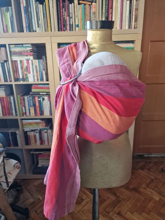 Sling cu inele, material respirabil din bumbac