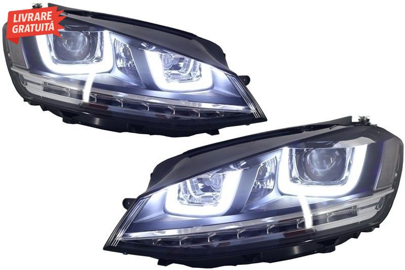 Faruri 3D LED VW Golf VII (2012-2017) R-Line LED Semnalizare Dinamica