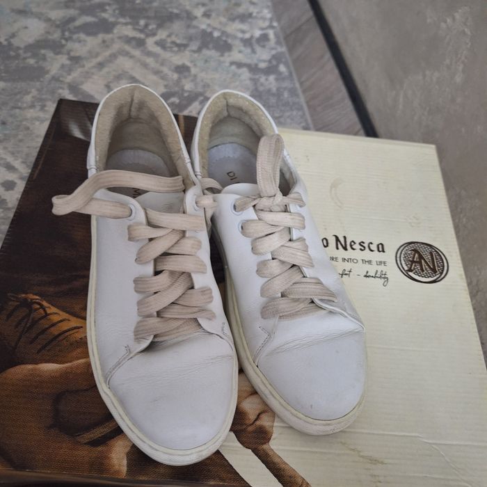 Кеды белые, натуральная кожа