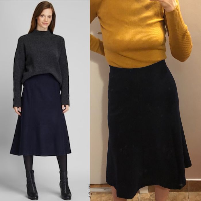 Fusta compozitie lana Uniqlo, mas S mare