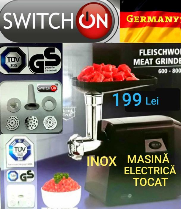 Mașină electrică pentru tocat carne SWITCHON  Germania NOUĂ - 170 Lei