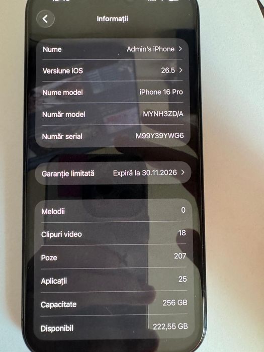iPhone 16 pro 256gb