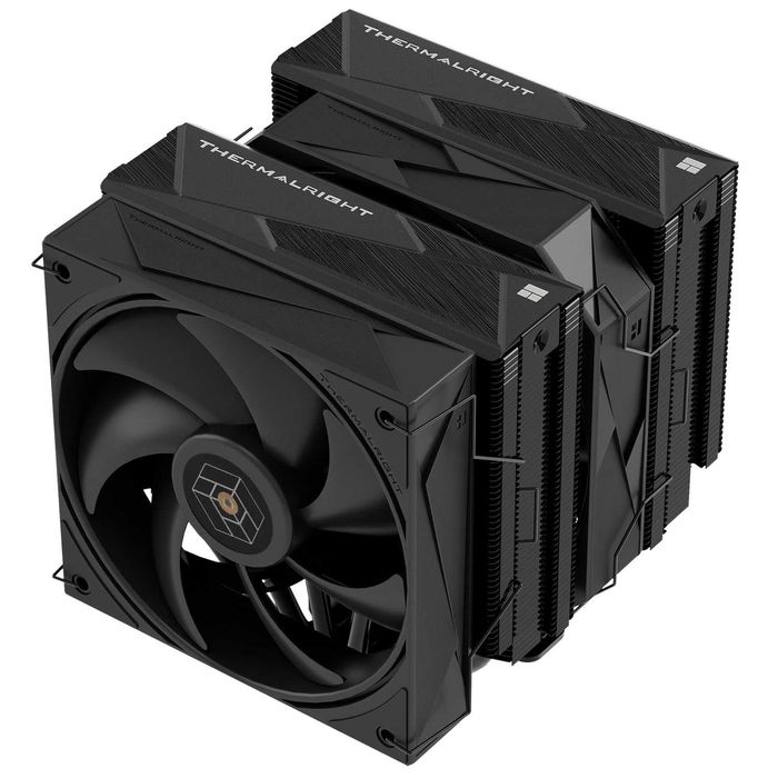 Cooler CPU Procesor Aer PC Desktop Thermalright Royal Pretor 130 Negru 6 heatpipe Ventilatoare Dual PWM AMD AM4 AM5 Intel LGA 1851 1700 1150 1151 2011