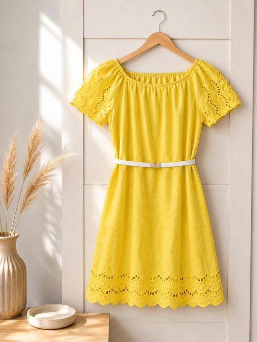 Rochie galbenă, bumbac