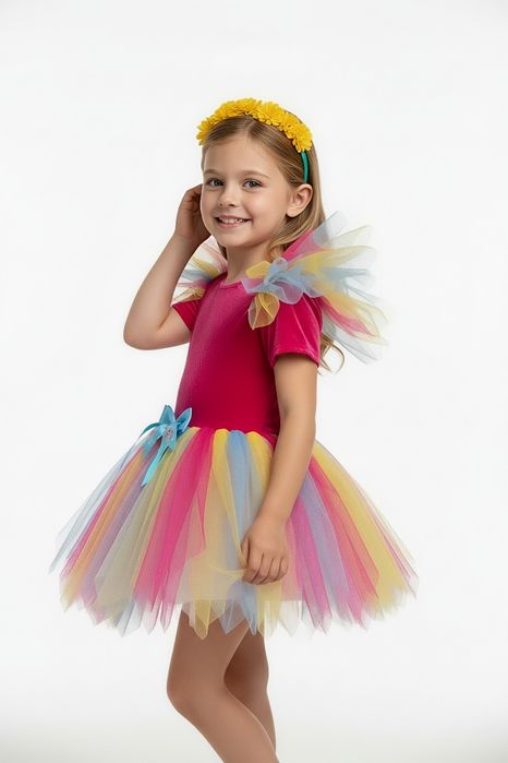 Costum serbare fluture fete  rochiță tutu 3,4,5,6,7 ani made în Români