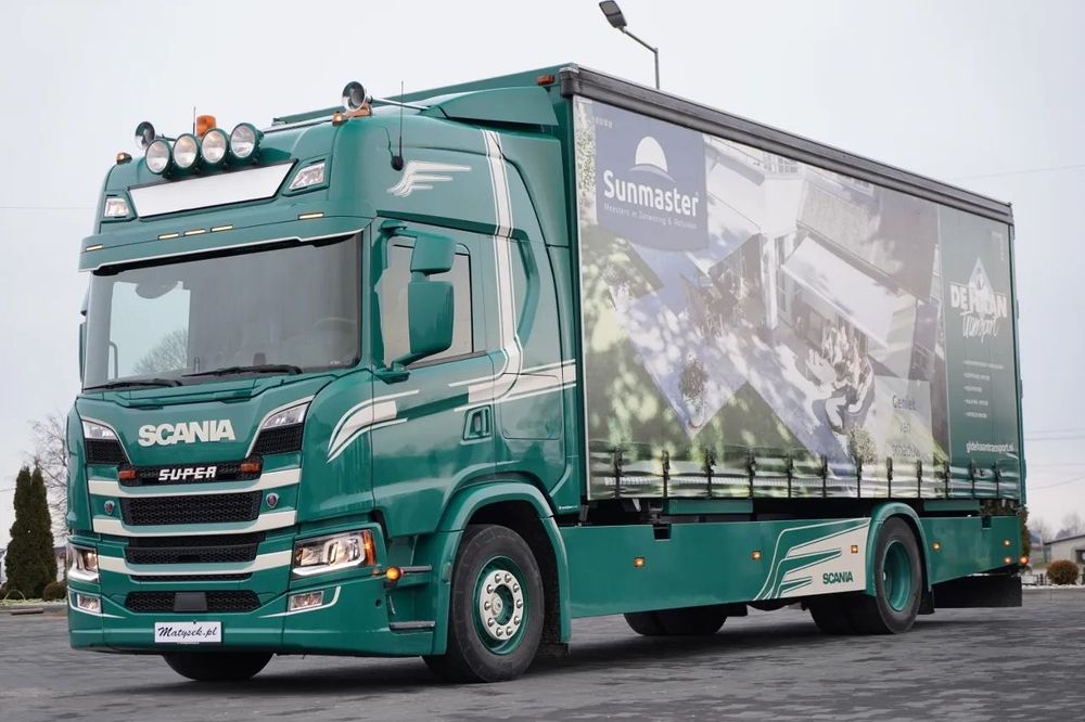 Scania G 280 / SOLO / 4x2 / CORTINĂ - 7,7 m / BDE / FULL AIRMATIC / PLUSĂ / PIELE