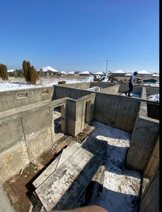 Заливка фундамент