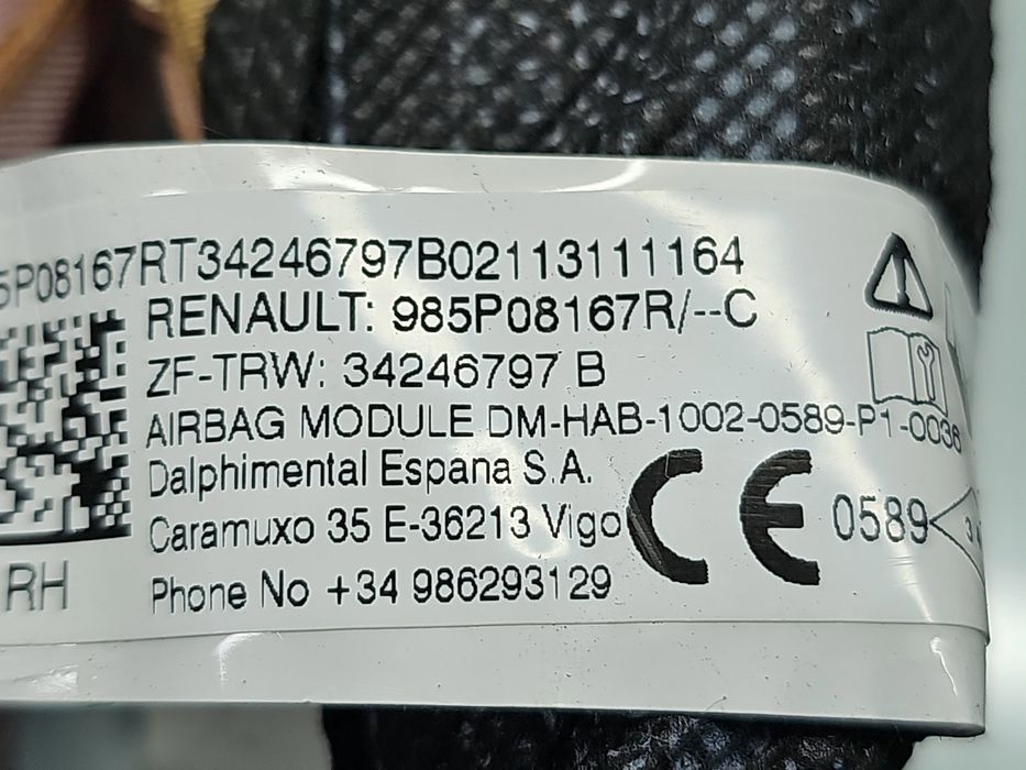 Airbag cortina dreapta Dacia Duster 2 [Fabr 2017-2023] 985P08167R
