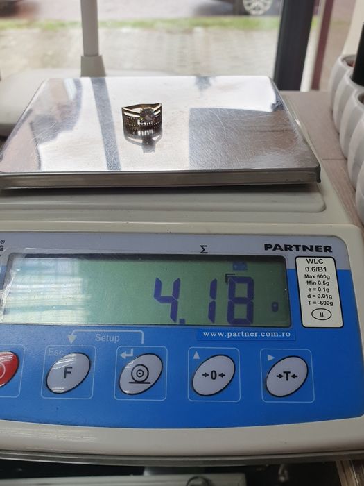 Inel din aur 14K cu zirconiu și mesaj „Seni Seviyorum” – mărimea 56