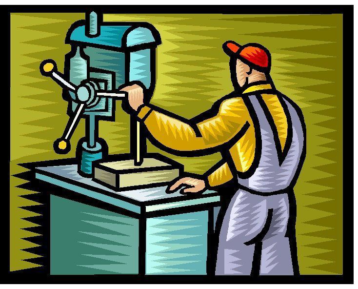 Токарь заломы высверливаю сломанные болты шпильки.