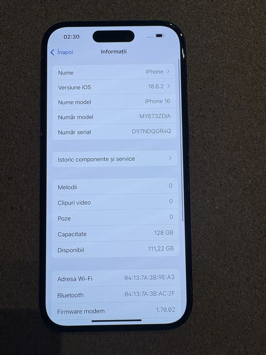 Apple iPhone 16 128Gb ID-XXL5925