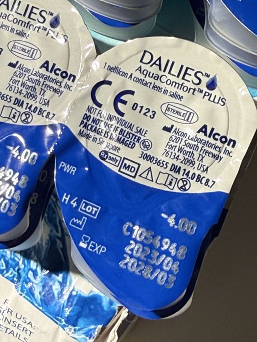 Lentile contact Dailies, dioptrie -4.00