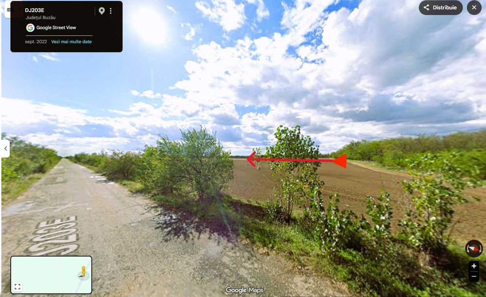 Teren agricol parcela 1,5 ha Rusetu-Buzau aproape de drum asfaltat