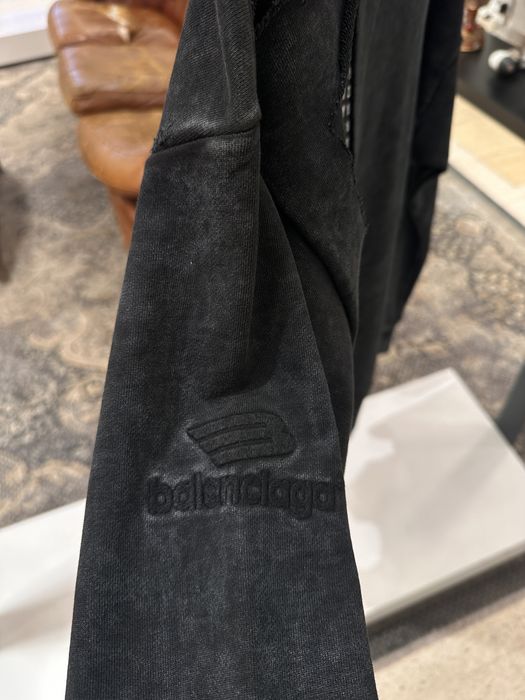 Hoodie Hanorac Balenciaga washed-bumbac 100%