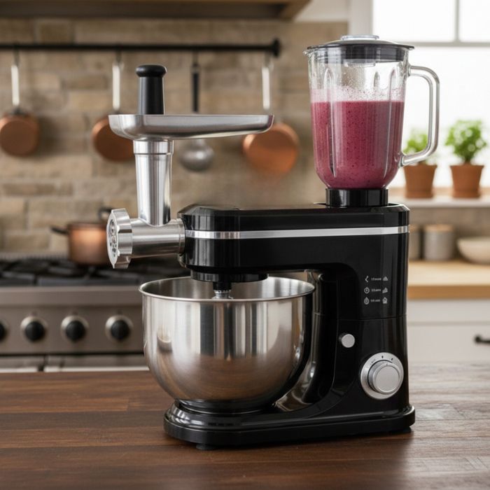 Кухненски робот Michelino 3в1: Планетарен миксер, блендер и месомелачк