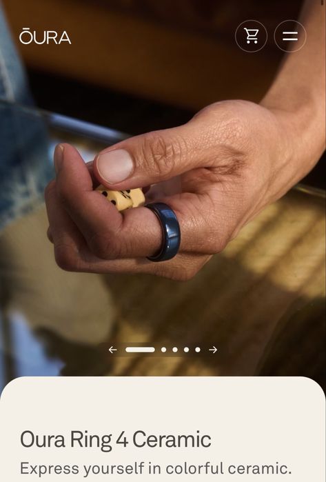 Oura ring 4 Ceramic Midnight 7 размер