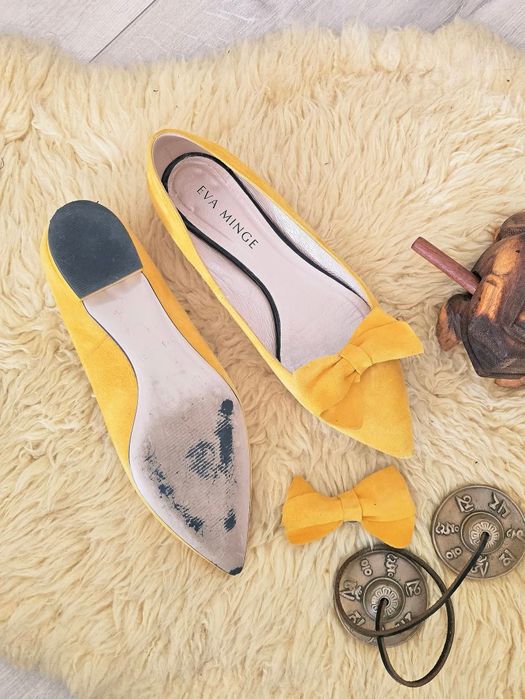 Balerini piele intoarsa EVA MINGE 40