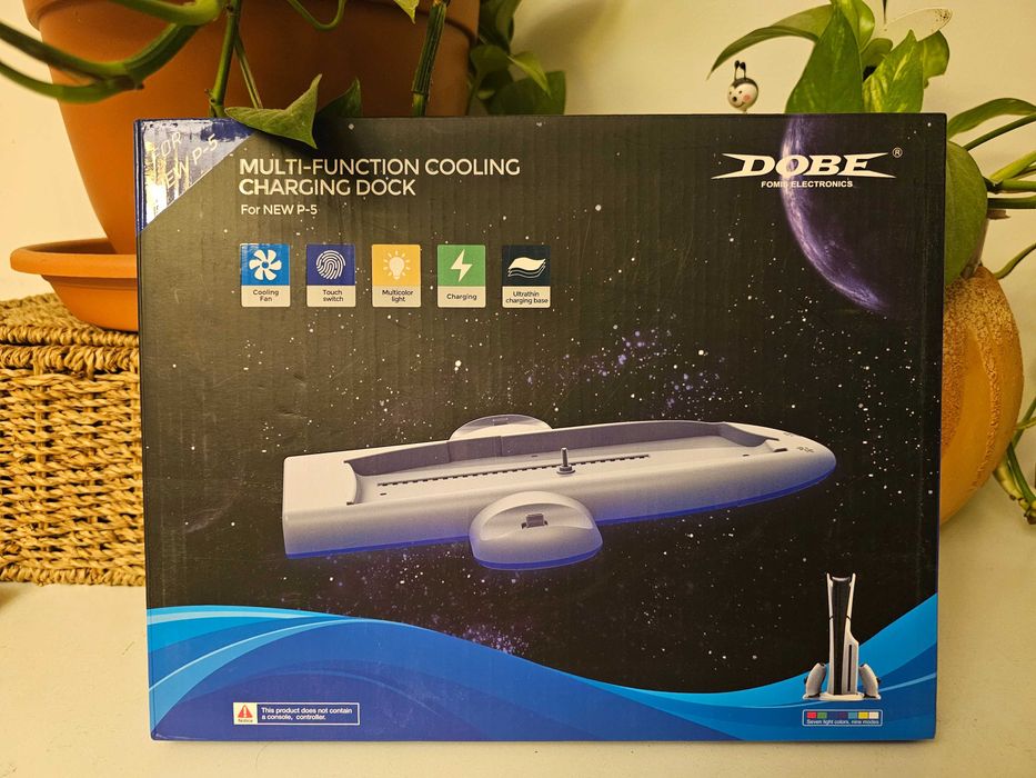 Stand incarcare si racire PS5 SLIM cu lumini