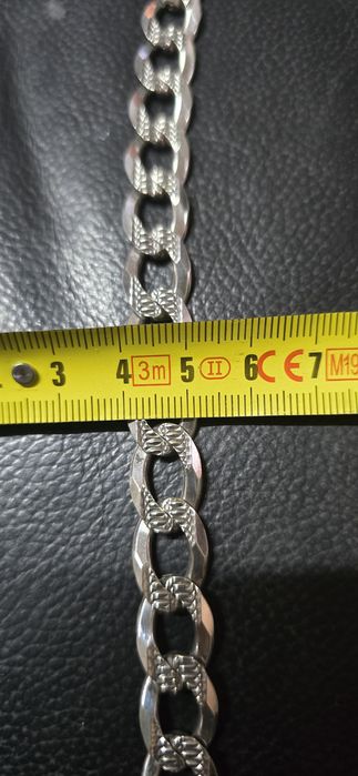 Lant argint masiv 2 fețe 80 gr