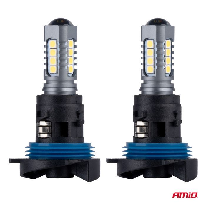 Bec LED Canbus 3030 18SMD HP24W alb 12V/24V, Amio, set 2 buc