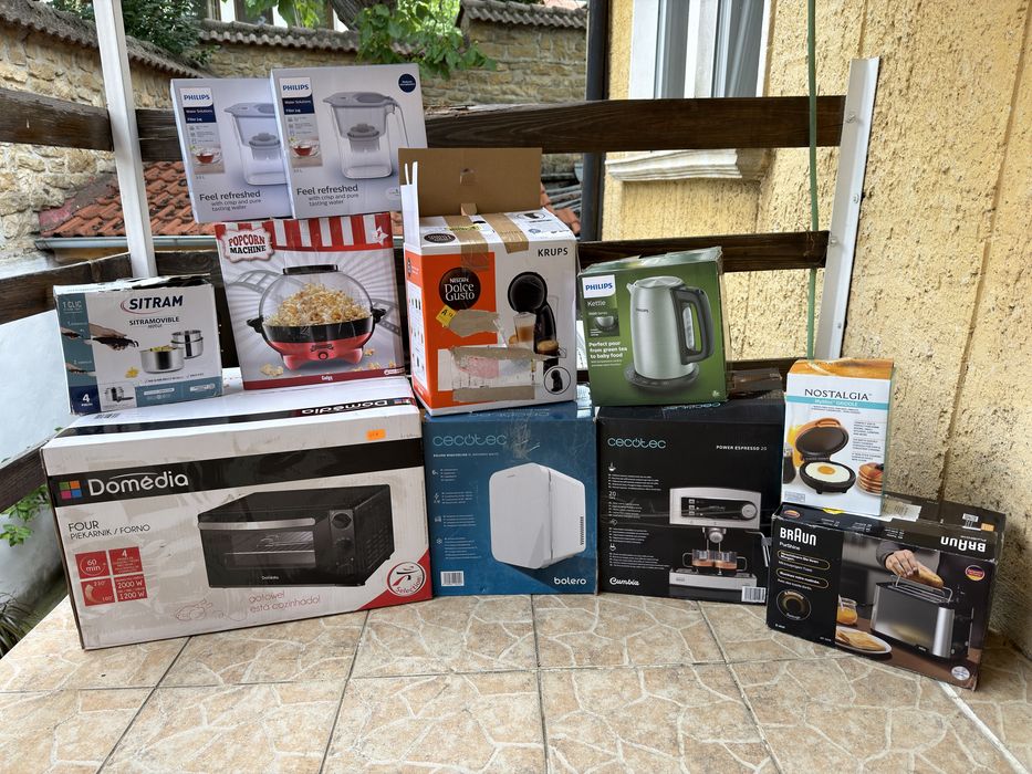 ЕЛЕКТРОУРЕДИ! ЧИСТО НОВИ!!! Nutribullet, AEG, Phillips, Tefal, CECOTEC