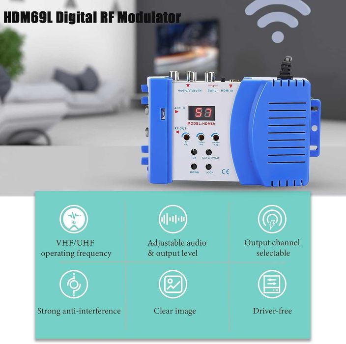 HDM69L Цифров ,аудио, видео  RF модулатор