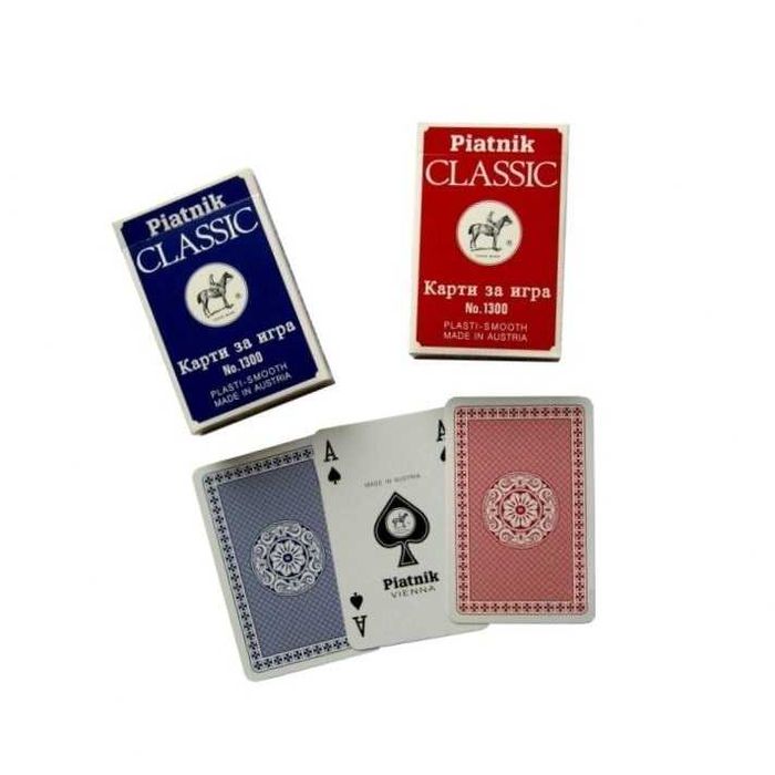 Нови Карти за игра Piatnik 1300 Classic 55 броя полупластик запечатани