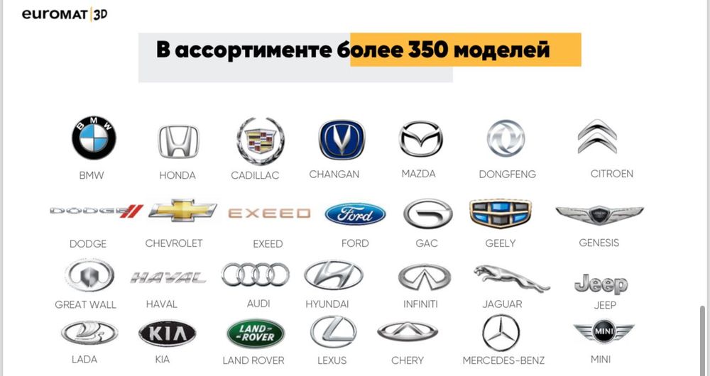 Коврики EVROMAT 3D