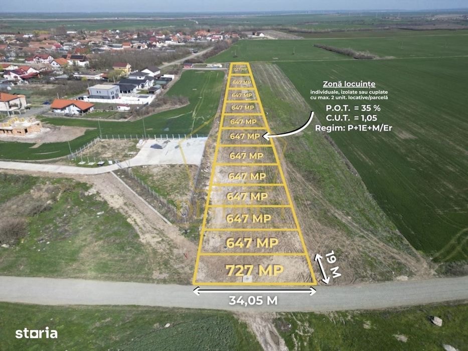 Teren pentru individuala sau duplex 647mp | Covaci