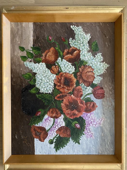 Tablouri vechi vopsea ulei pe carton