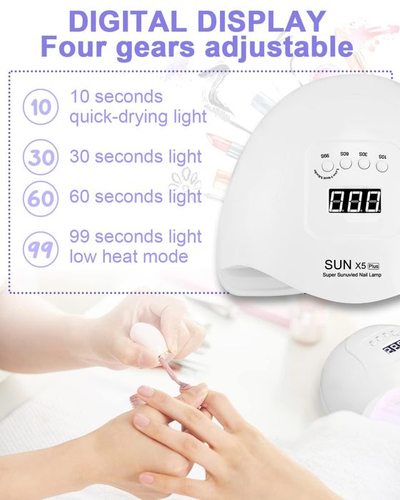 Lampă UV Cheerhom pentru unghii cu gel 60 W, uscător de unghii