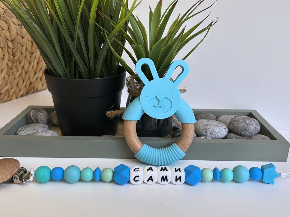 Клипс за биберон; държач; гризалка