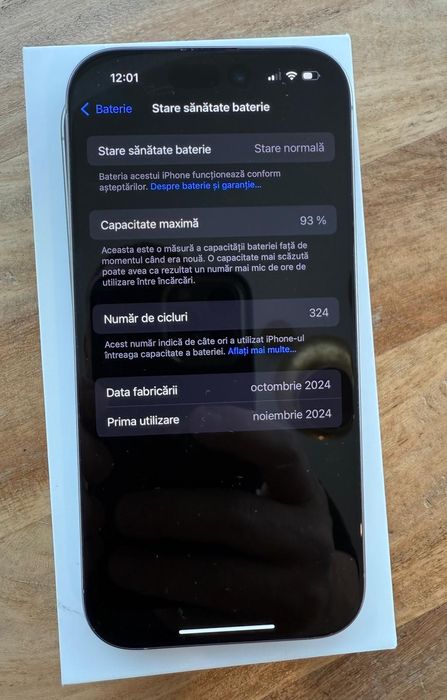 iPhone 16 Pro – Natural Titanium, 256 GB – stare impecabilă