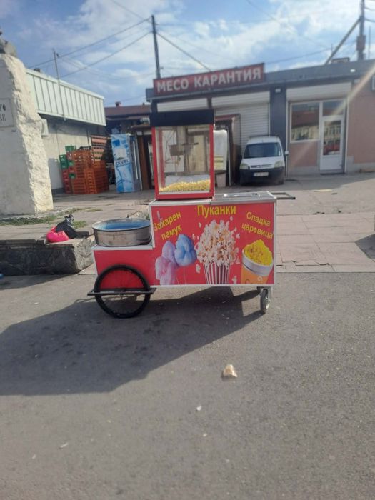 Комбинирана количка царевица пуканки памук